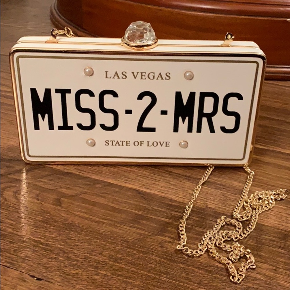 Las Vegas Bride Bridal Clutch Bag MISS 2 MRS